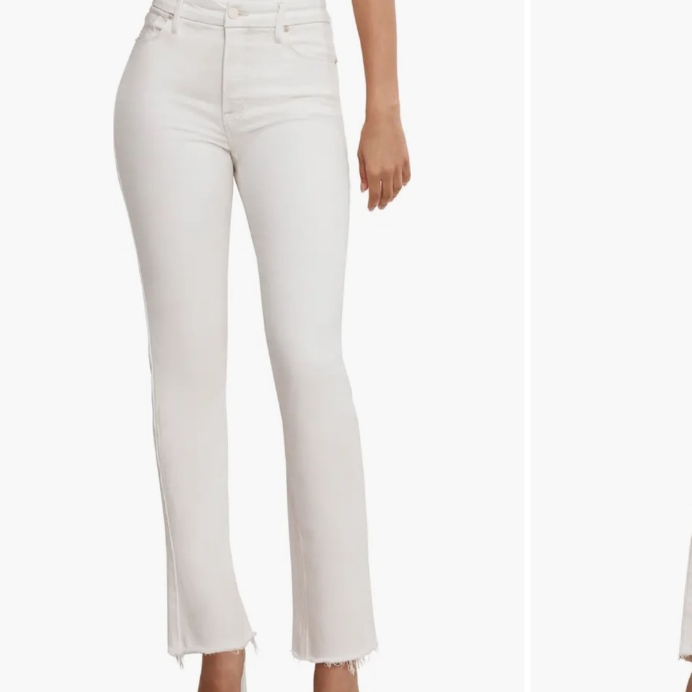 Good American White Flare JeanS NEW WITH TAGS
